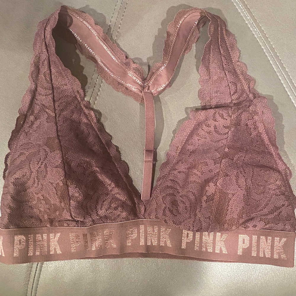 PINK Victoria's Secret Lace Bralette - Dusty Rose